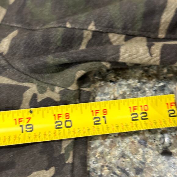 INC International Concepts Womens Utility Jacket Size L Green Camouflage Cotton - Picture 6 of 7